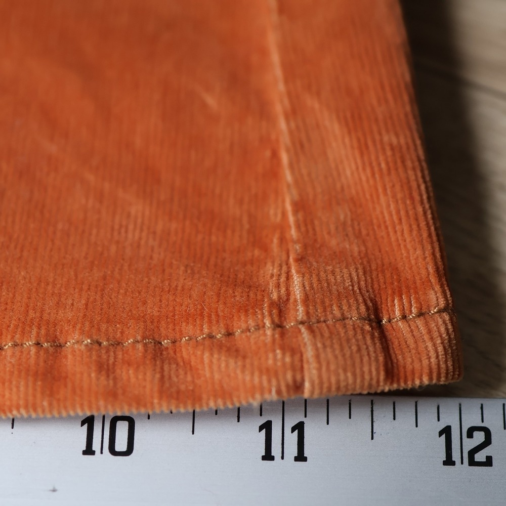 We The Free Womens Pants 31 Orange Corduroy Flared Wide Leg High Rise - Picture 13 of 14
